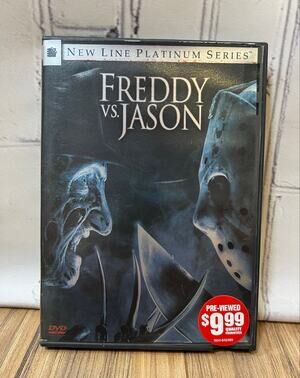 Freddy vs Jason 2 Disc DVD New Line Platinum Series Blockbuster Rental 2004